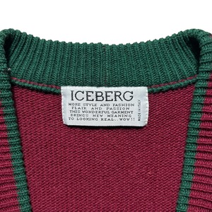 vintage ICEBERG × 007 wool knit cardigan