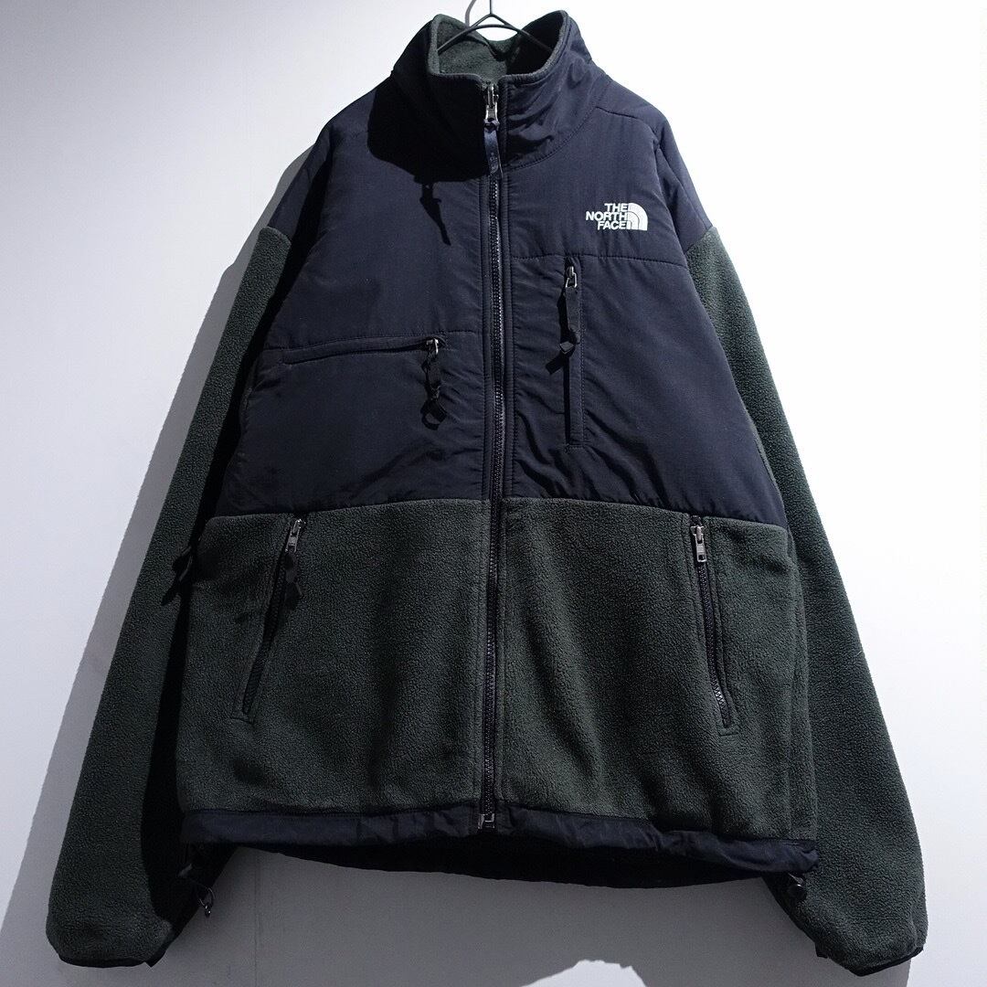 "THE NORTH FACE" Green Nylon Fleece Denali Jacket