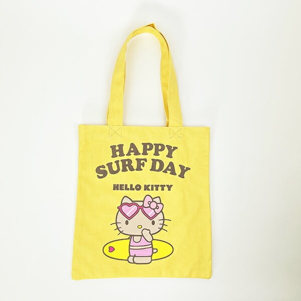 サンリオ ハローキティ 日焼け キティ A4トートバッグ イエロー Sanrio