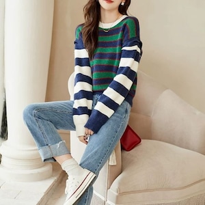 切替border オープンarmニット(kai0815)