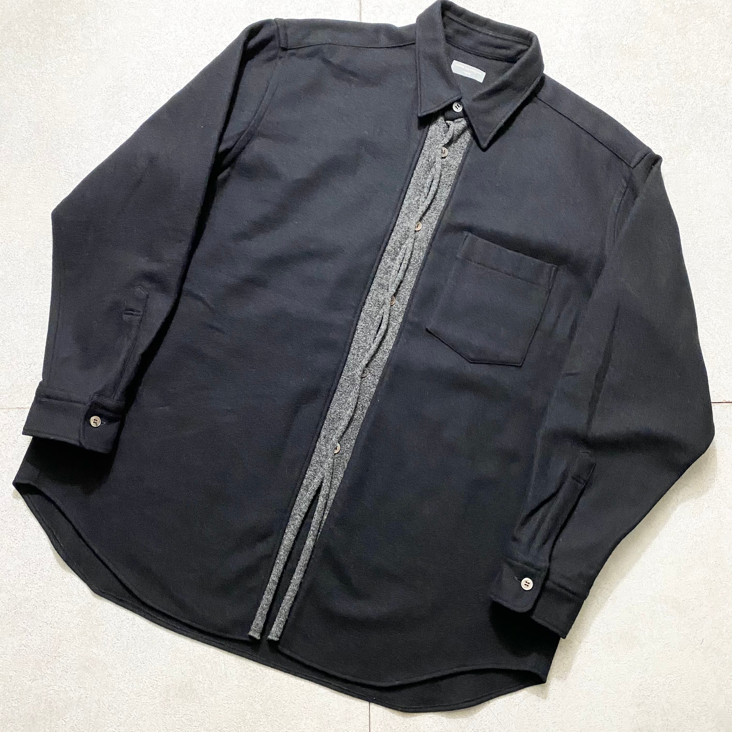 AD1996 COMME des GARCONS HOMME knit placket switching heavy wool 