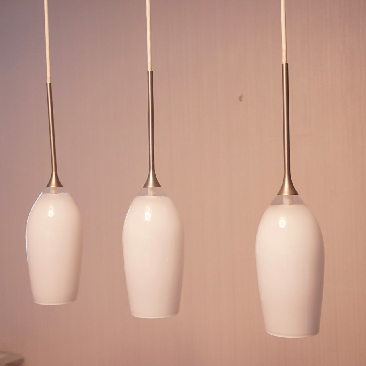 オシャレ 最高峰☆ヤマギワ ガラス製 ペンダントライト 3連 - 通販