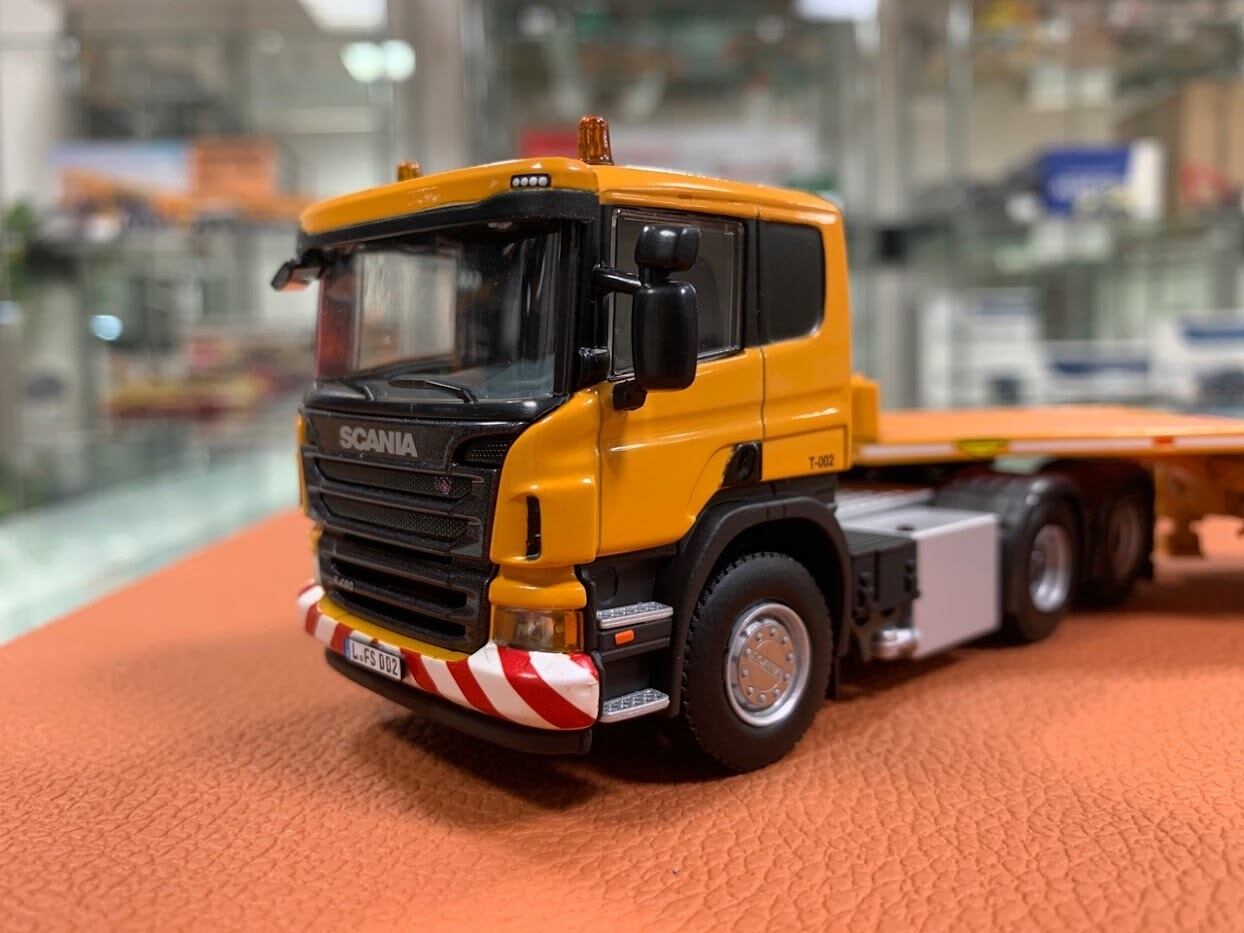 WSI 1/50 SCANIA P5 FLAT ROOF 6X4 SEMI LOWLOADER - 4 AXLE | 北原