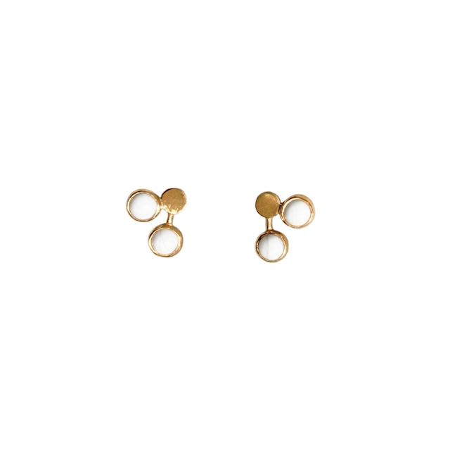 'Monotone cherry' pierced earrings