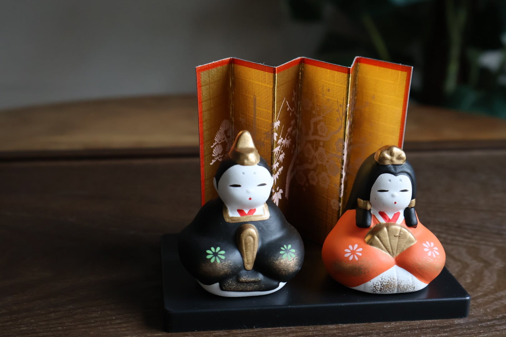 A*e様 薬師窯　雛人形　光堂作　陶器　親王飾り　　季節のインテリア　伝統工芸 光堂作 お雛人形 染錦座雛 薬師窯 | 陶磁器専門店 布佐陶芸