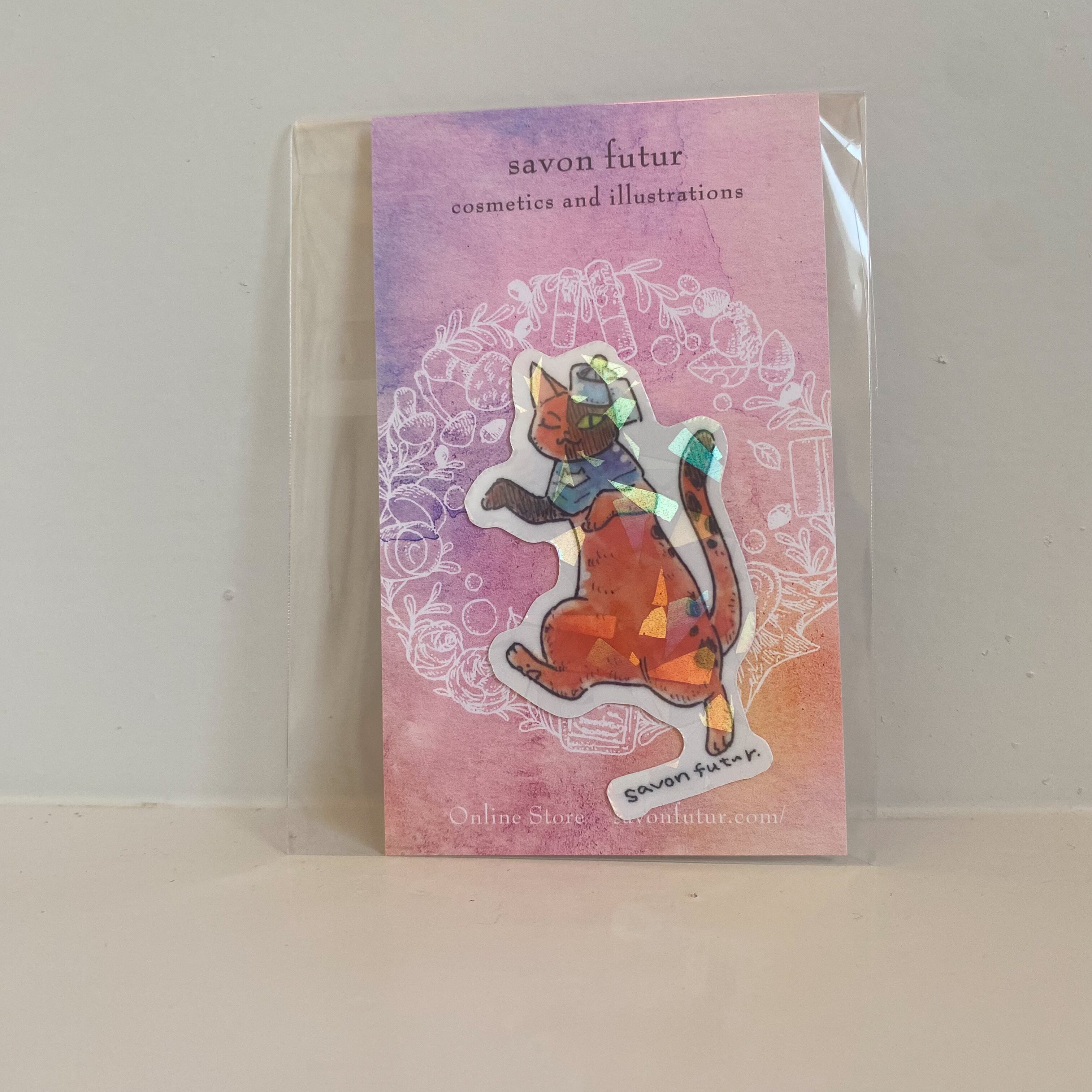 ステッカーシール / 中華街の猫