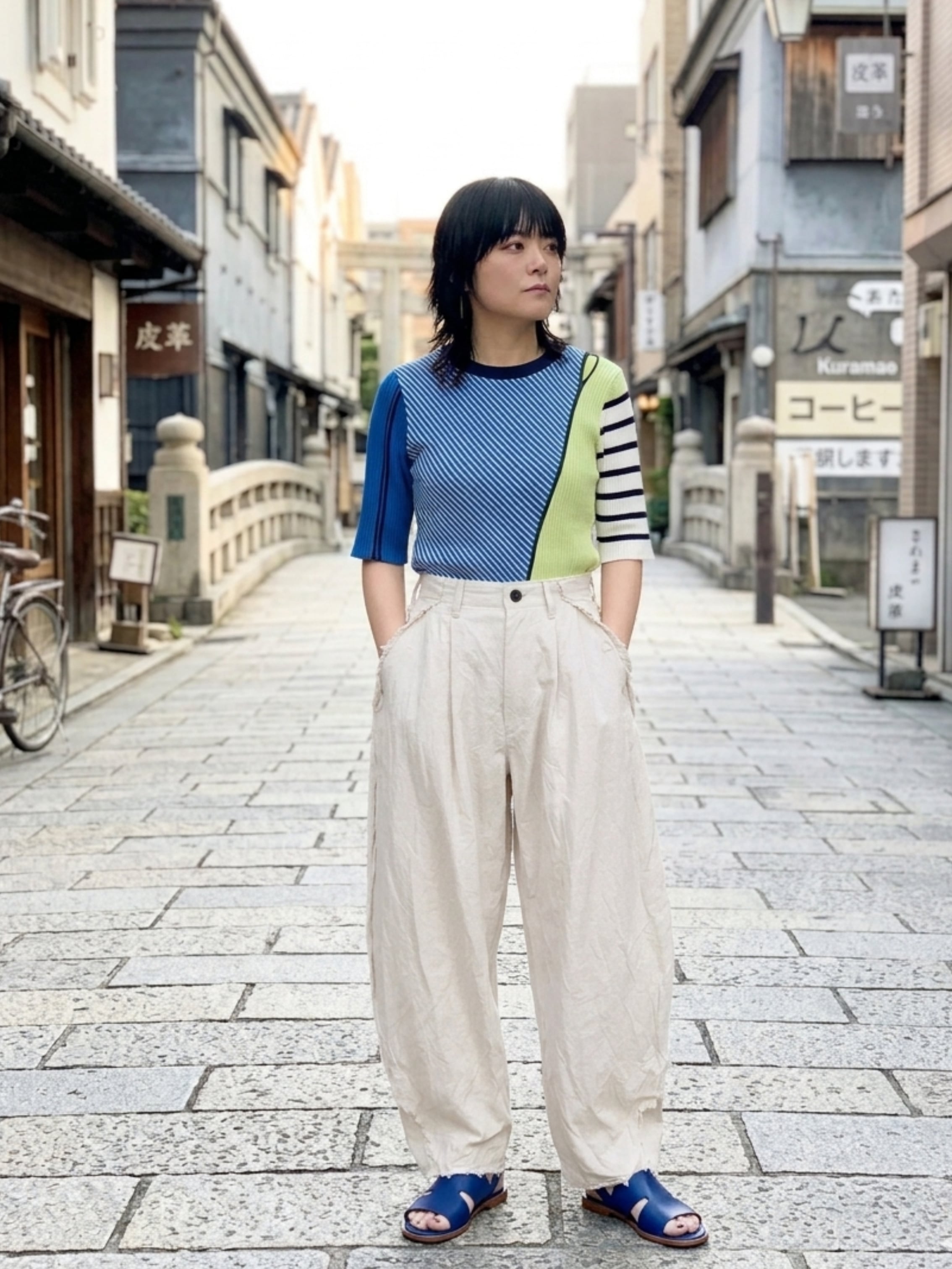 コクーンワイドパンツ エクリュ