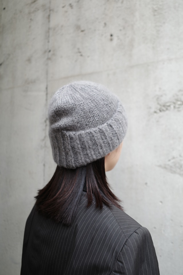 【 Allege.】mohair knit beanie ( gray )