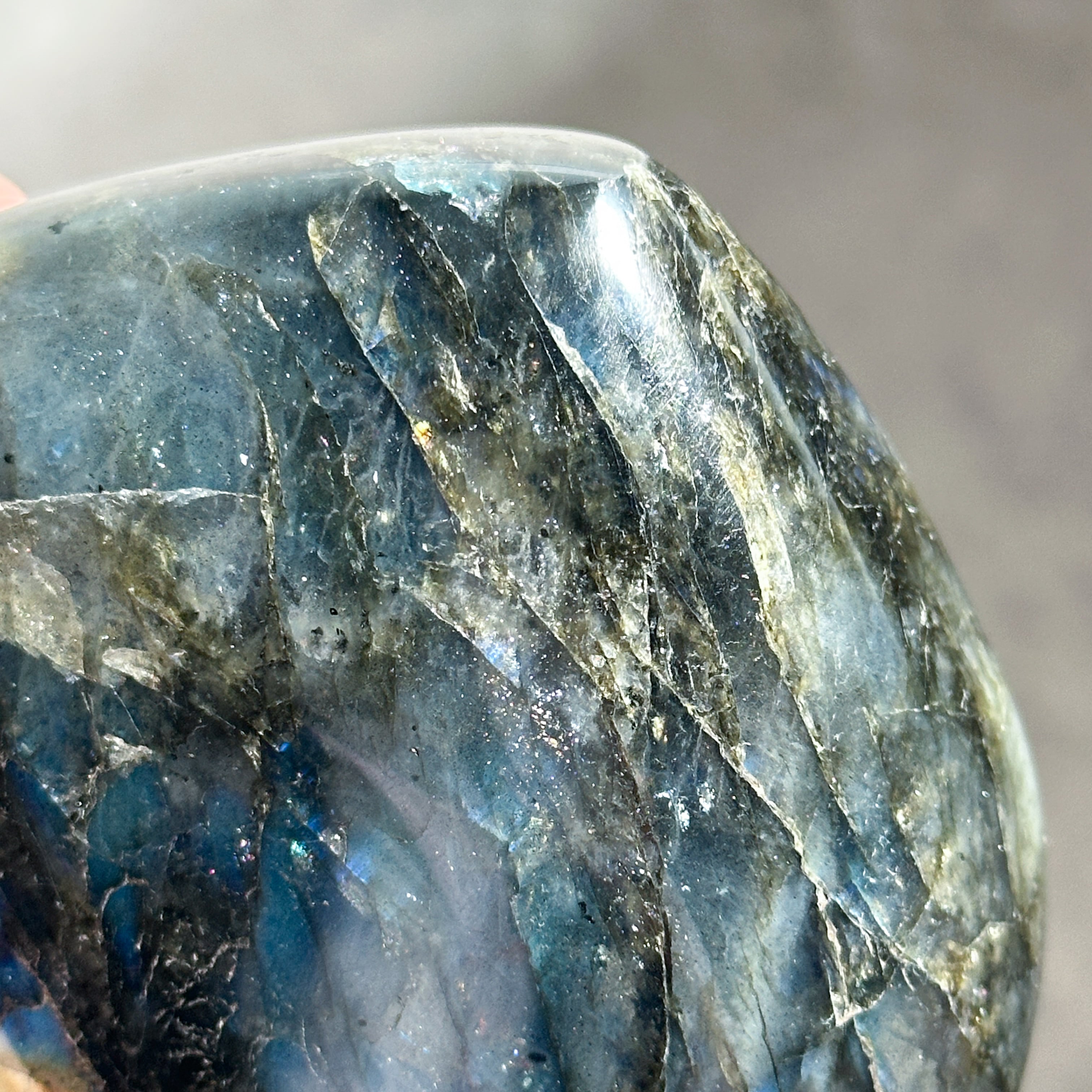 Big♡ラブラドライト ハート 03◇ Labradorite ◇天然石・鉱物