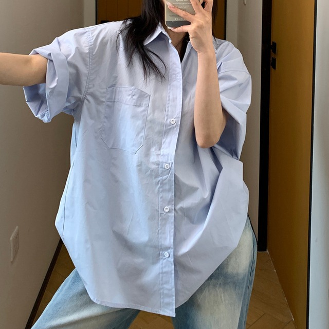 simple pocket short-sleeve shirt　シンプルポケット半袖シャツ　J2057