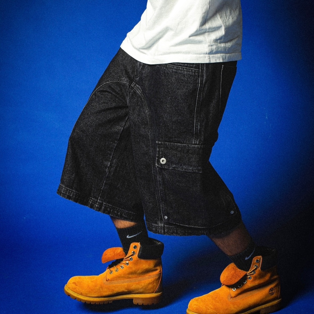 DEADLOCK LOGO WASHED BAGGY CARGO JORTS