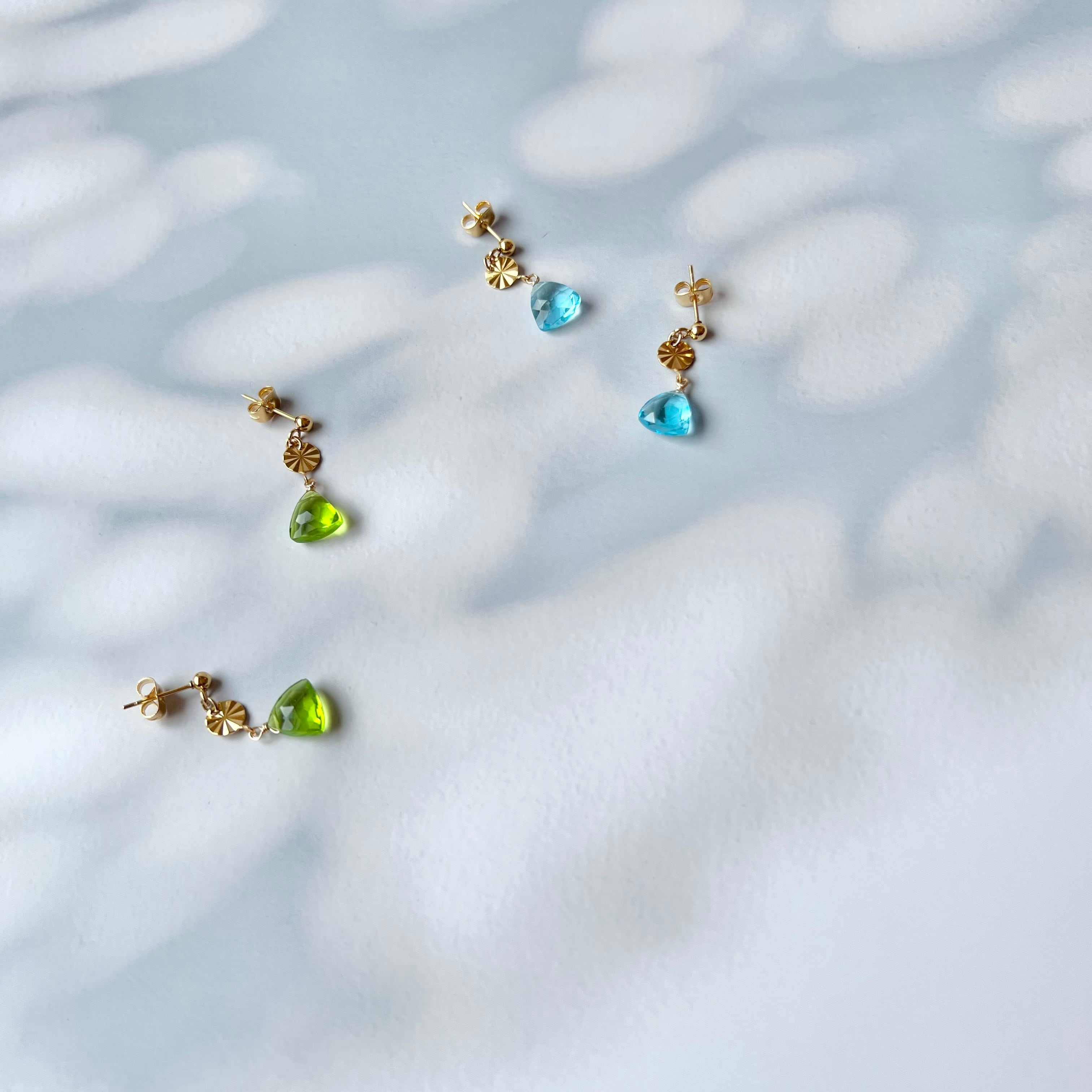 ハイドロクォーツ×ゴールドピアス /イヤリング | Handmade Accessory MU