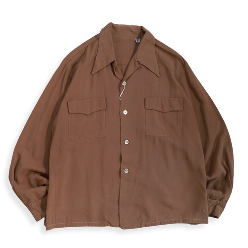 Vintage Rayon Open Collar Shirt