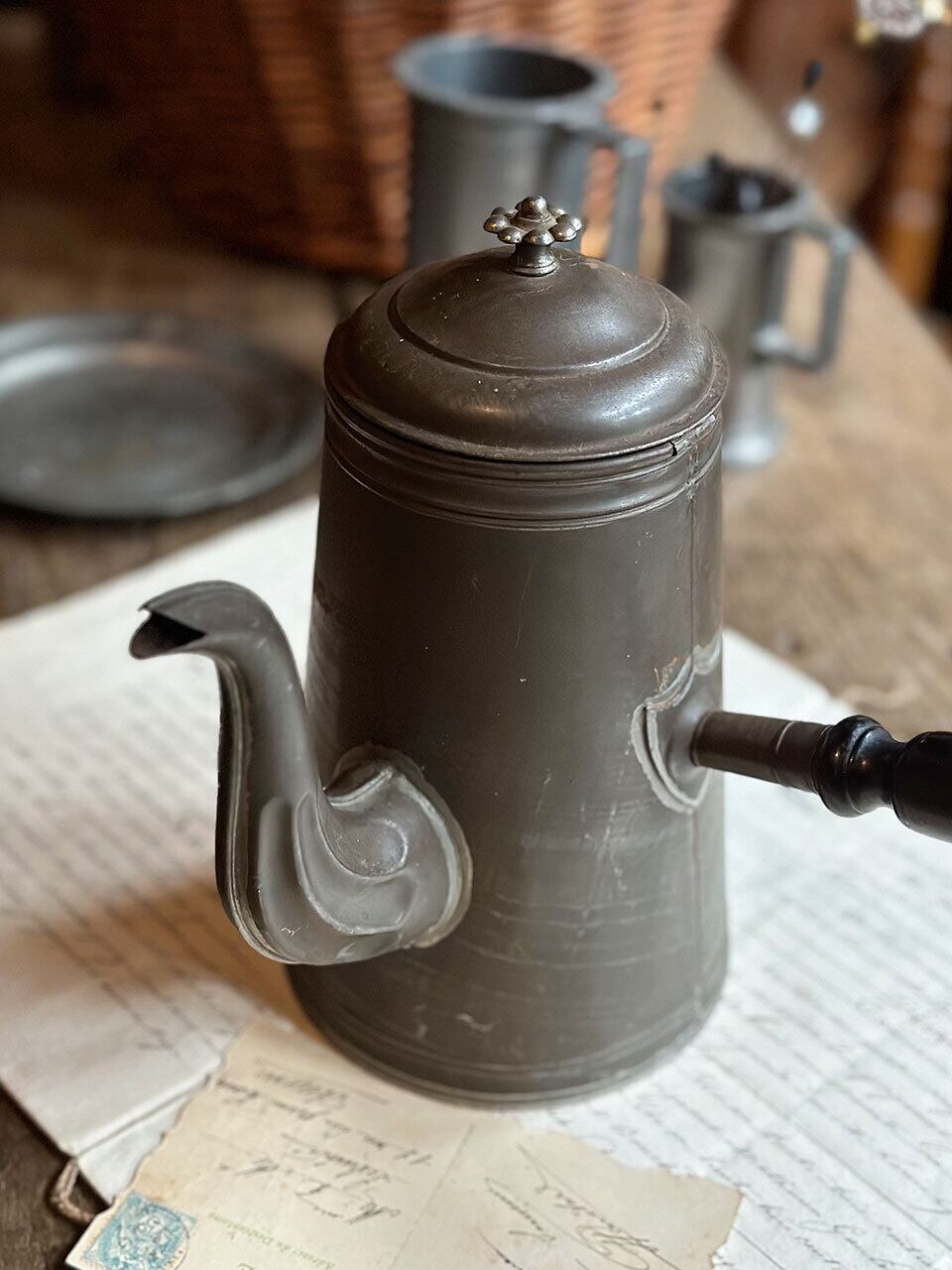 フランスアンティーク ショコラティエール チョコレートポット ハンドル付きポット