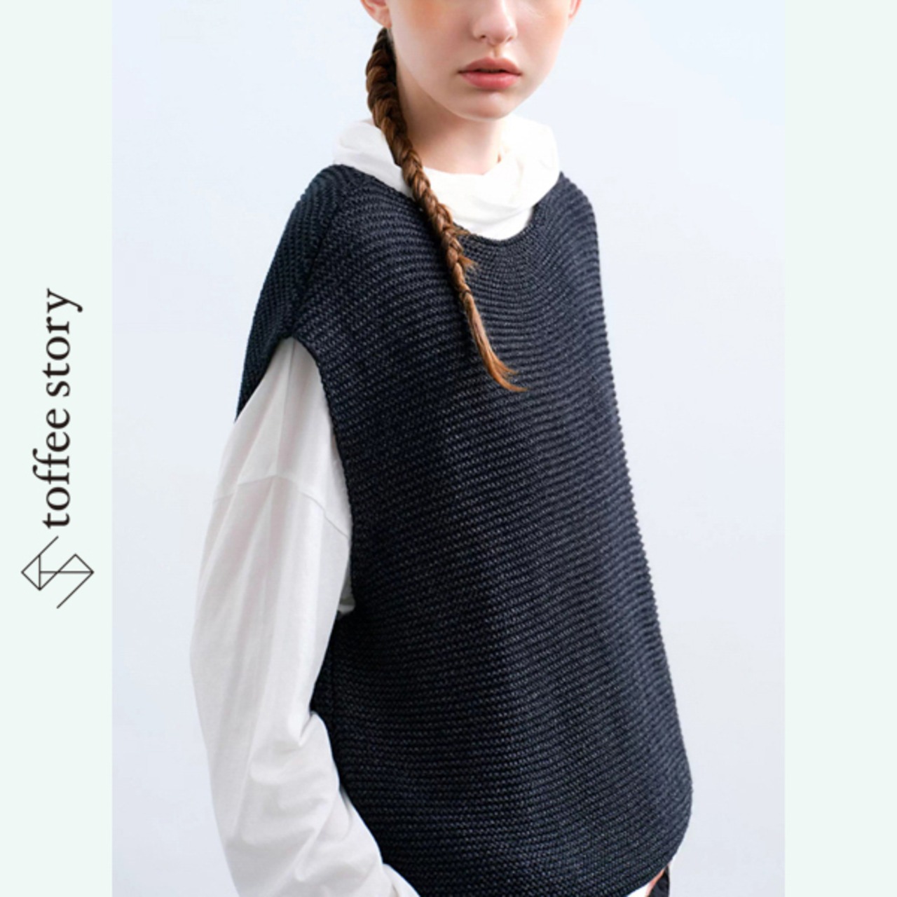 【2color】くたっと柔らか、綿混ベストの秋仕度 《P0246》