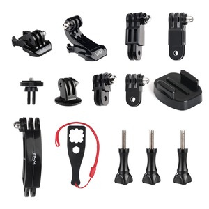 【努力特価】HSU アクションカメラ用アクセサリーセット 13in1セット 1/4ネジ 延長アーム ヘルメットマウン 固定用 GoPro Hero12/11/10/9/8/7/6/5対応 及び他のアクションカメラ