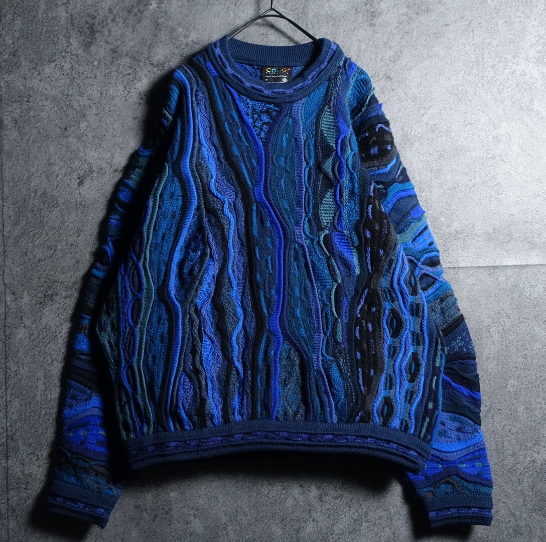 90s “COOGI” Multicolor 3D Pattern Design Knit
