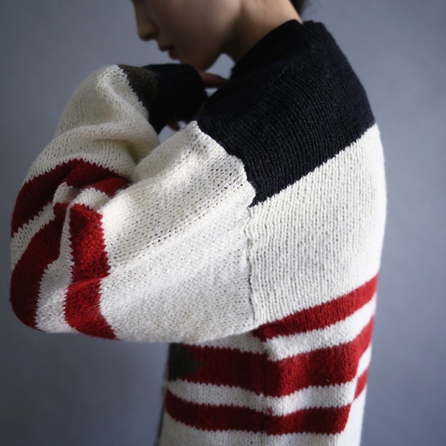 good design pattern loose silhouette knit sweater
