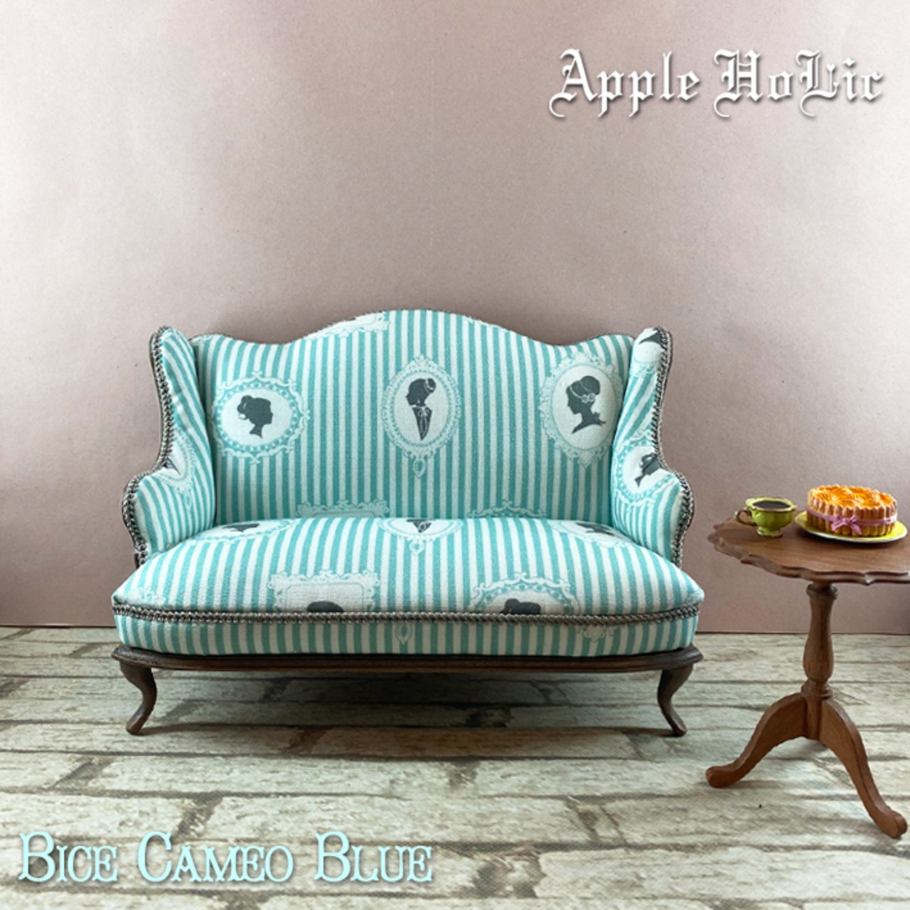 1/6 ドール チェア L【Bice Cameo Blue・ビーチェ カメオ ブルー】二人掛け