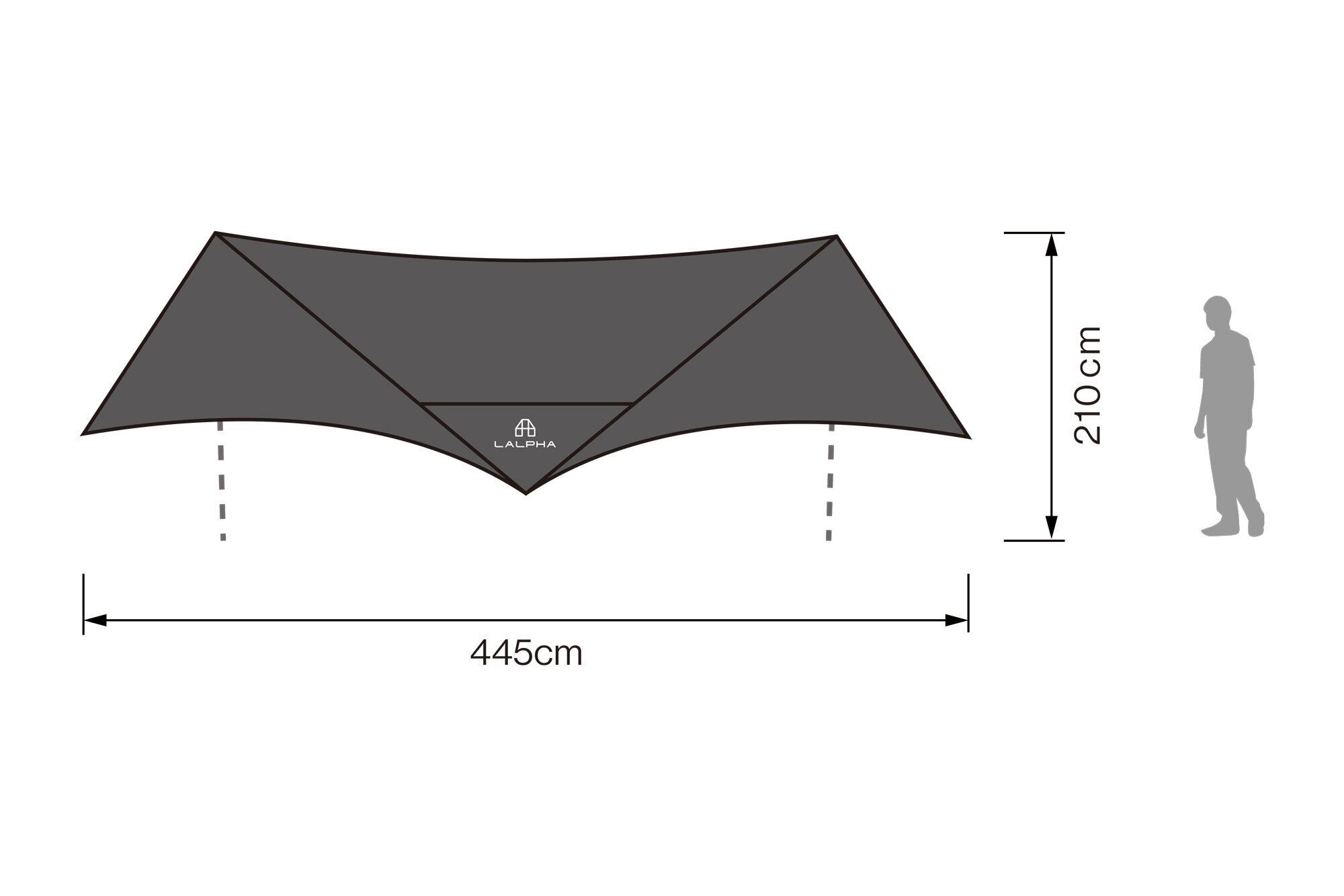 エルメスTC BK（TP-100BK）タープ | アウトドア・キャンプ用品【LALPHA