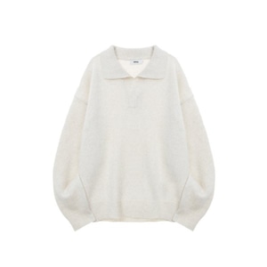 [MMGL] Oversized Collar Sweater (Pebble Beige) 正規品 韓国ブランド 韓国通販 韓国代行 韓国ファッション トップス