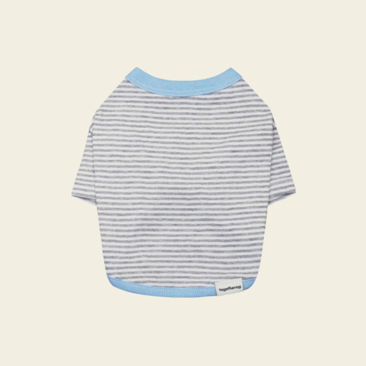 【予約】[ togethering ] Pencil Striped T-Shirt｜Grey - 1