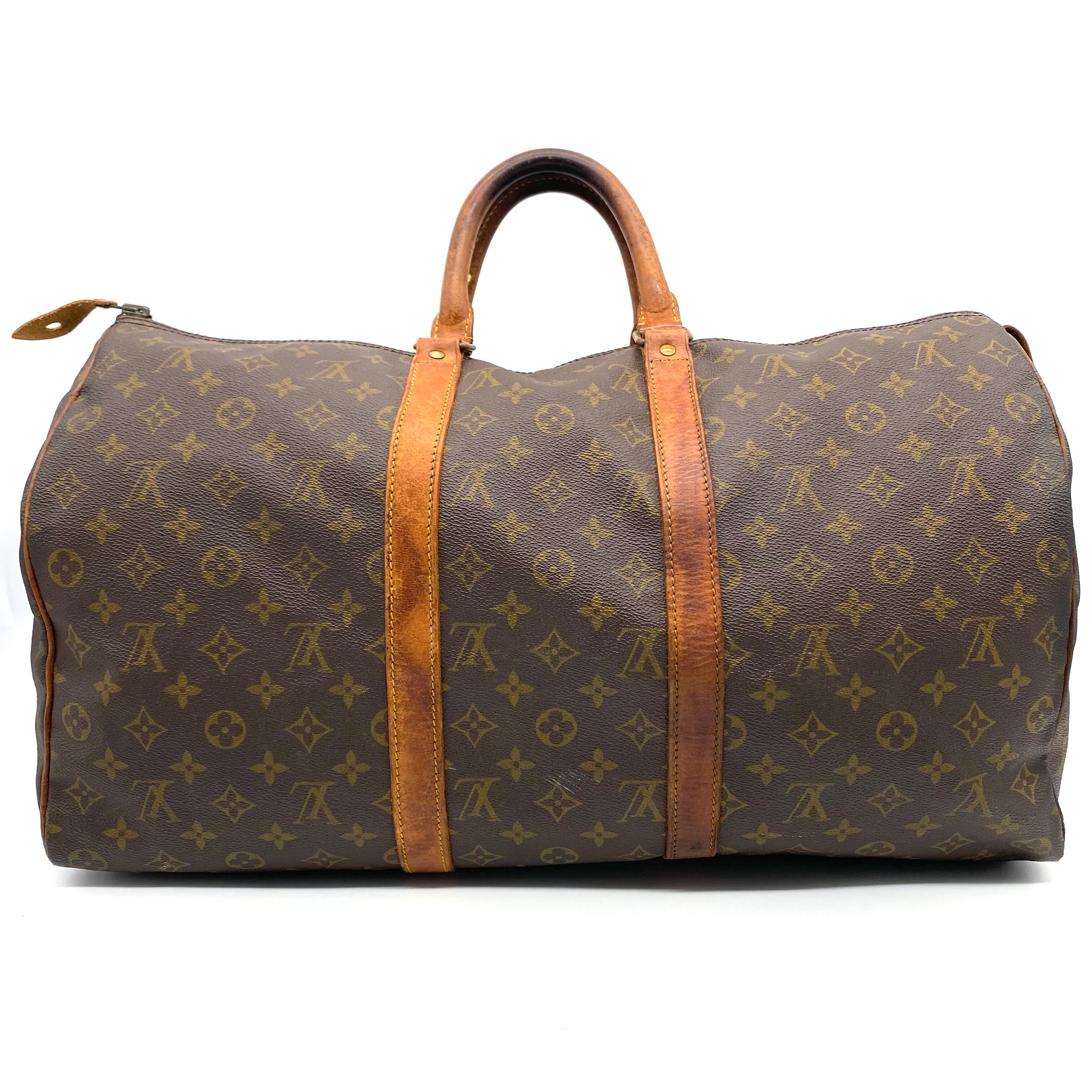 Louis Vuitton Monogram M41426 Keepall 50 Boston Bag Travel Bag 