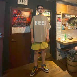 BEER ヘビーウェイトT アシッドカーキ