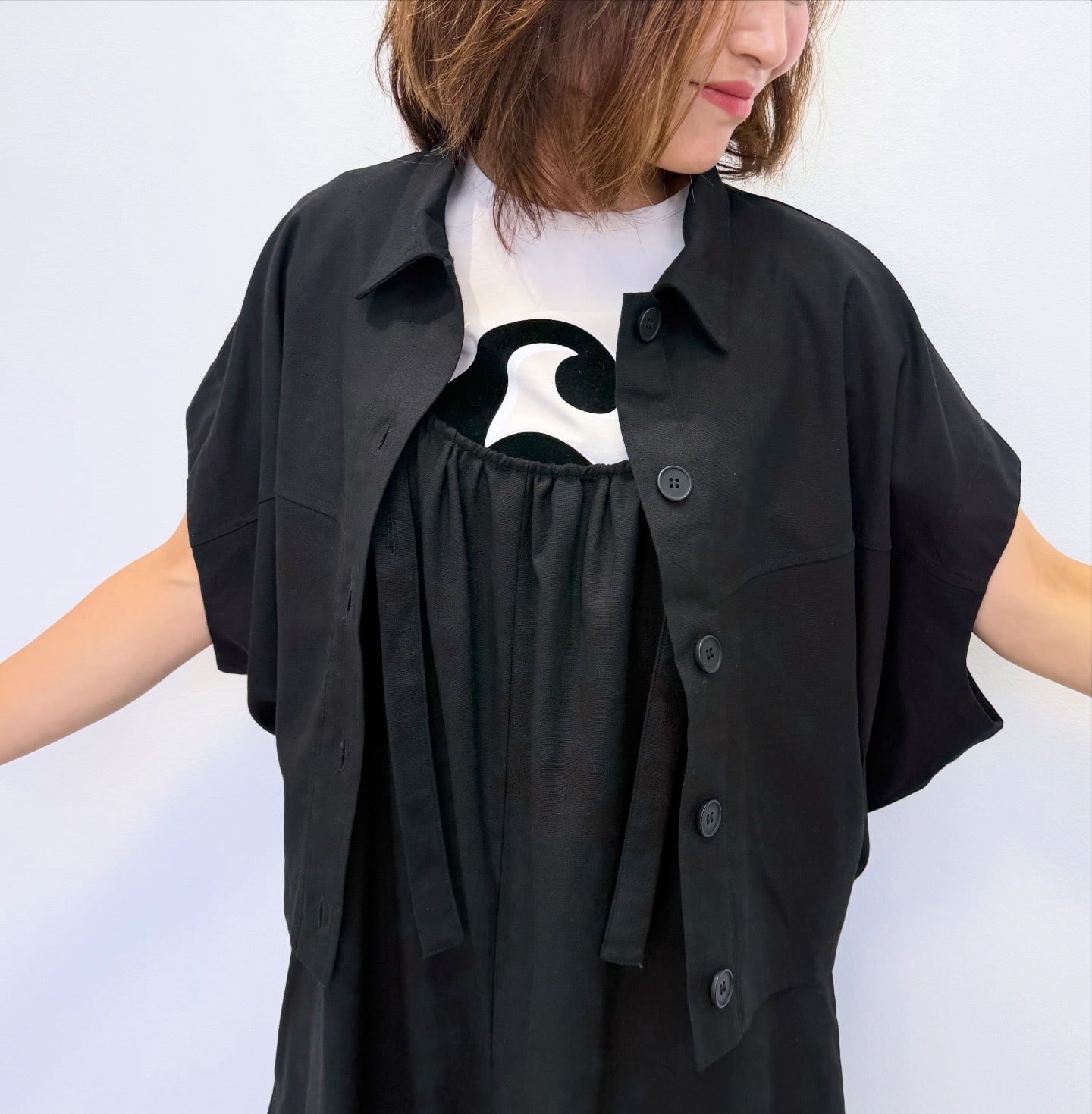 ♥️新品タグ付き♥️MICALLE MICALLE 2way配色ロングブルゾン ♥️新品タグ付き♥️MICALLE MICALLE 2way配色ロングブルゾン 【公式