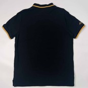 POLO RALPH LAUREN ラルフローレン CUSTOM FIT 鹿の子 半袖 ポロシャツ L/G/ブラック×イエロー メンズ
