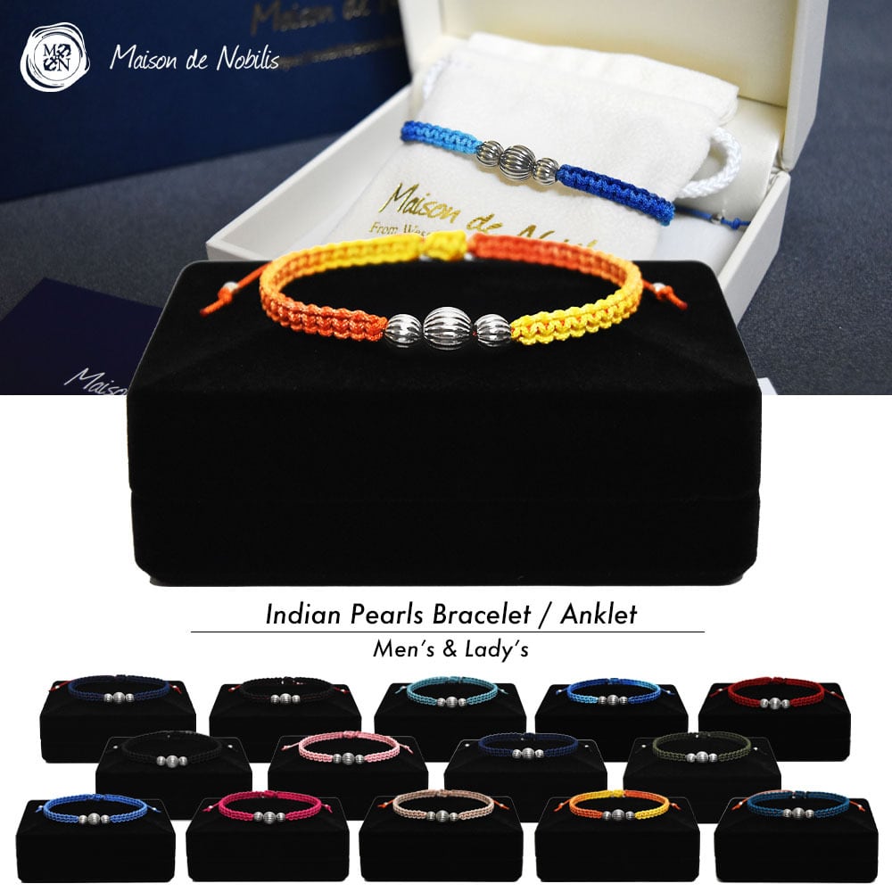 【インディアンジュエリーを毎日つけっぱなし!】Indian Pearls Bracelet / Anklet【品番 26S2014】