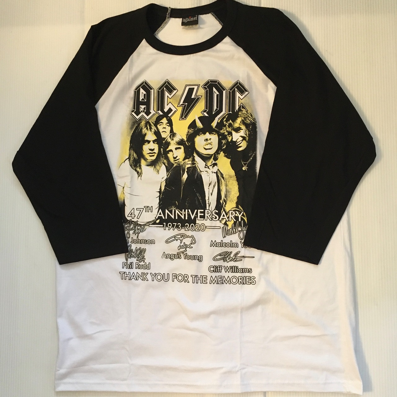 70年代バンド ACDC L ラグラン バンドTシャツ ロックTシャツ | rrh0404