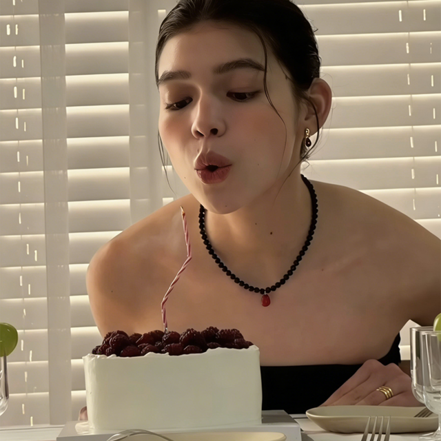 tomrザクロのビーズネックレス