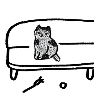 ネコ ／Cat  ブローチS