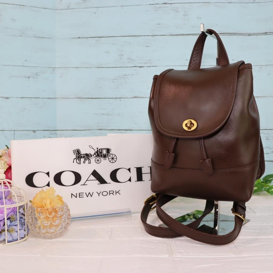 COACH オールドコーチ 9960 ミニリュック ターンロック ブラウン オールドコーチ リュック ミニデイパック ターンロック ブラウン 9960