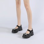 black rhinestone shoes(ME088)