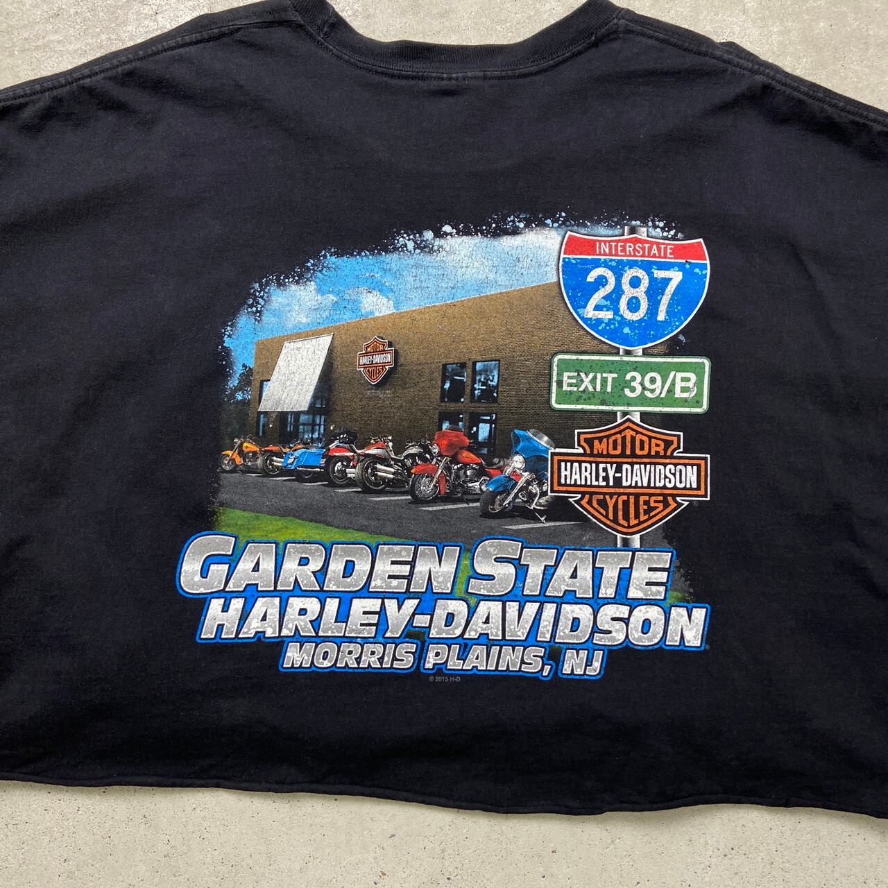 00年代 Harley-Davidson ハーレーダビッドソン カットオフ プリントT 