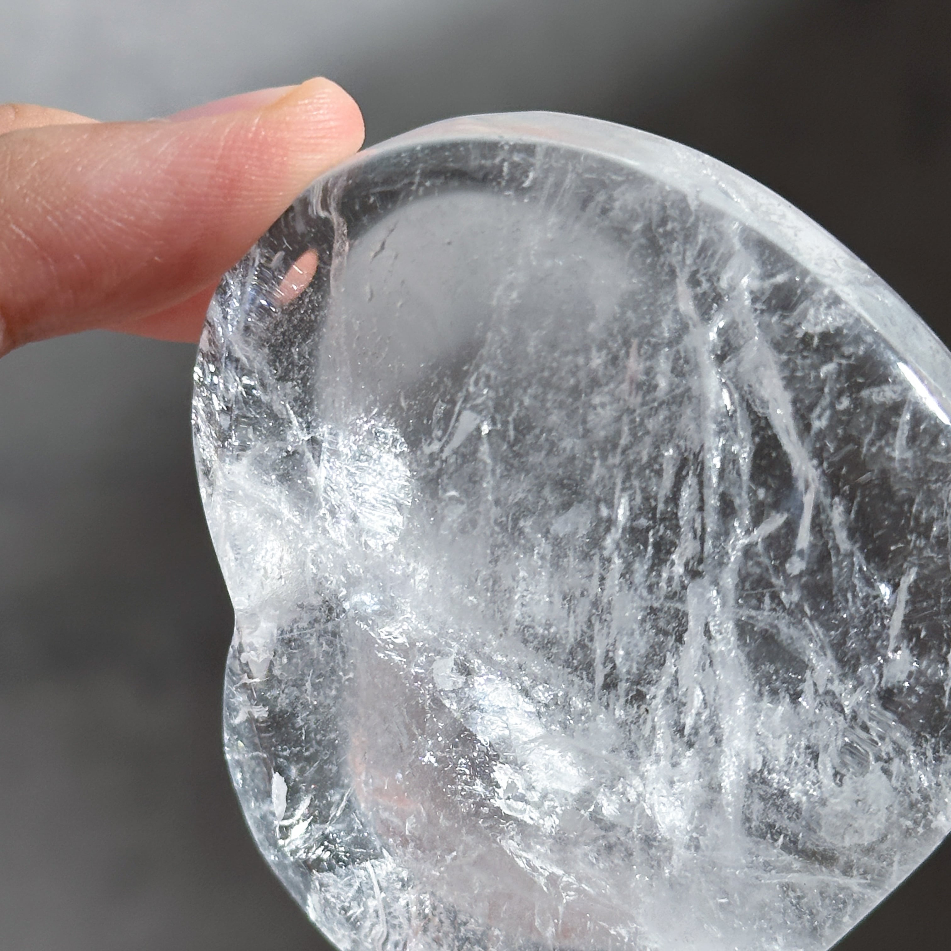 クリアクォーツハート型のうつわ 52◇ Clear Quartz ◇ 天然石・鉱物