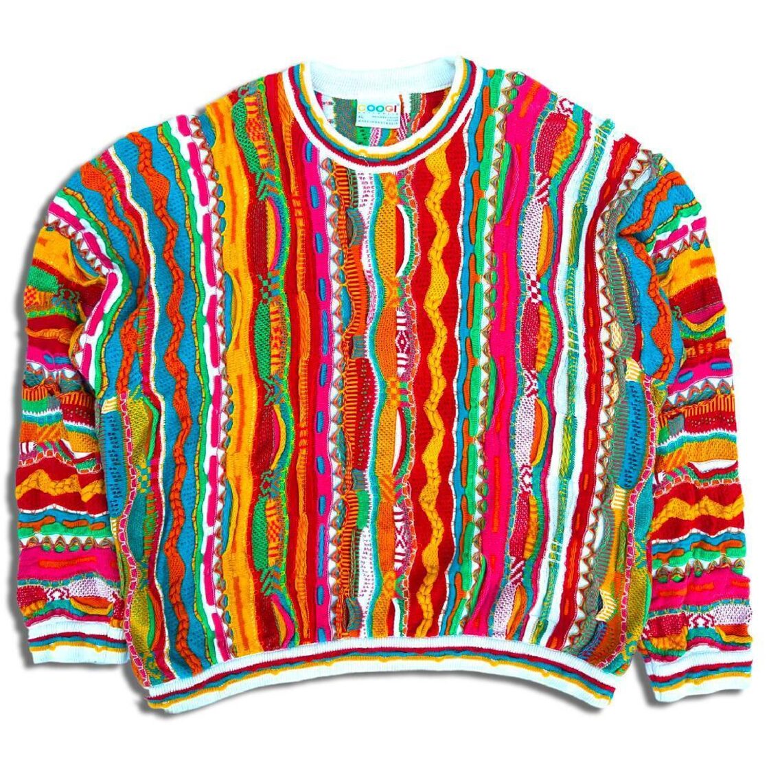 90s オーストラリア製 クージー 3Dニット XL COOGI 3Dセーター 