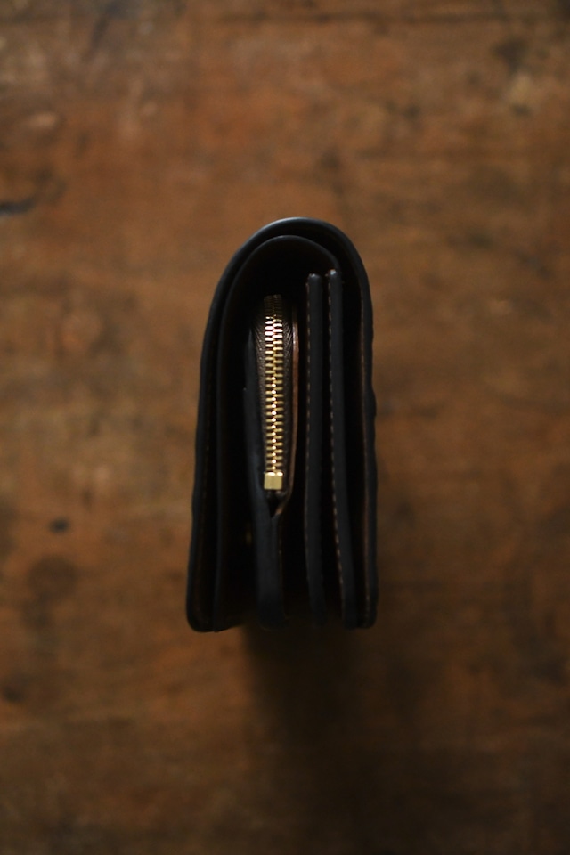 forme / Short Wallet / Ostrich (Black , Natural)