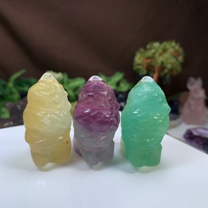 2.カラフルふくろう家族セット・フローライト