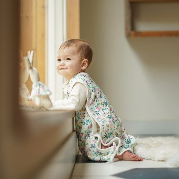 Haruulala　[Baby ]オーガニックコットンスリーパー　花咲く音色   （ギフトBOX付き）