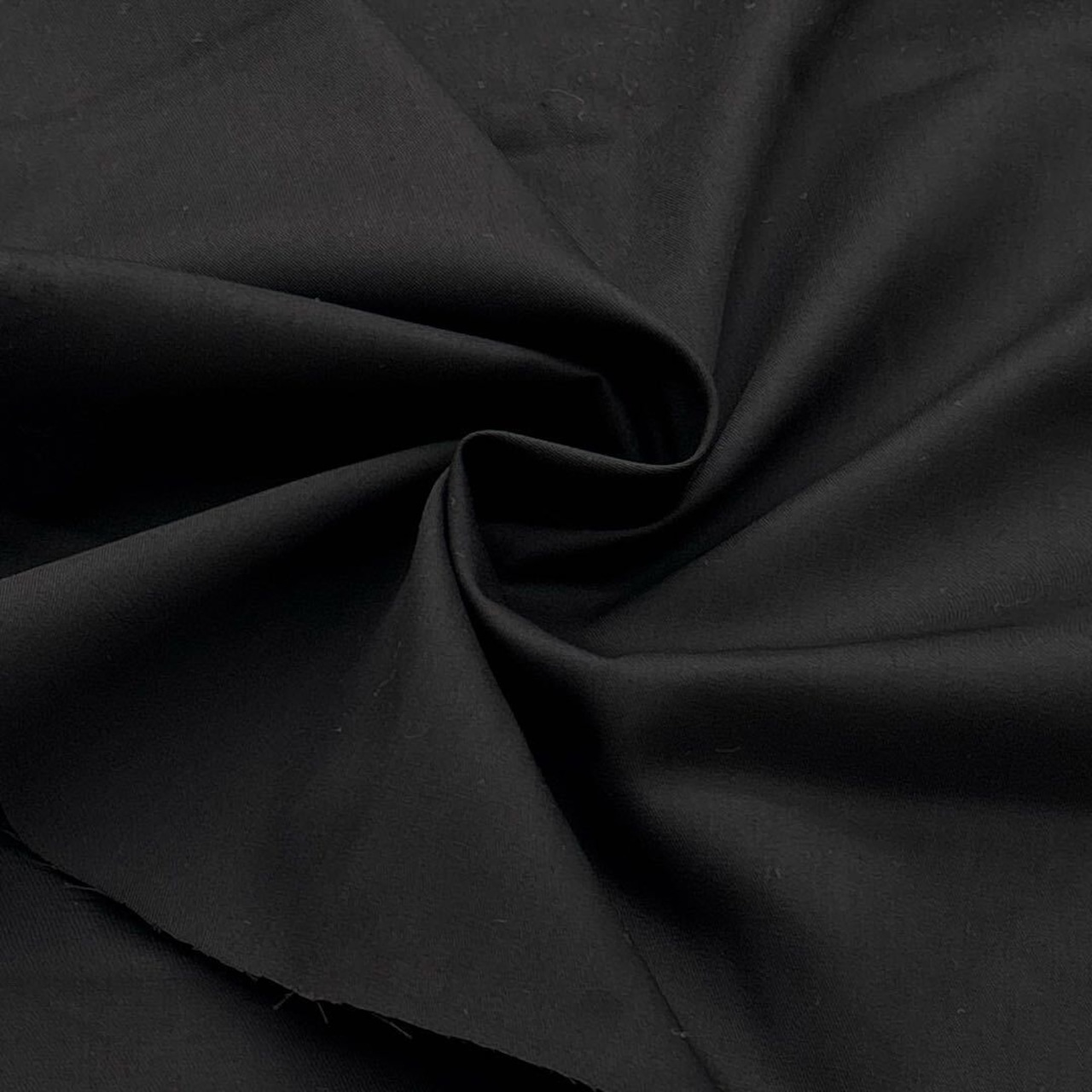 TC150◆2m◆M◆SALE◆綿ポリエステル混ダブル幅スレキ生地◆ブラック