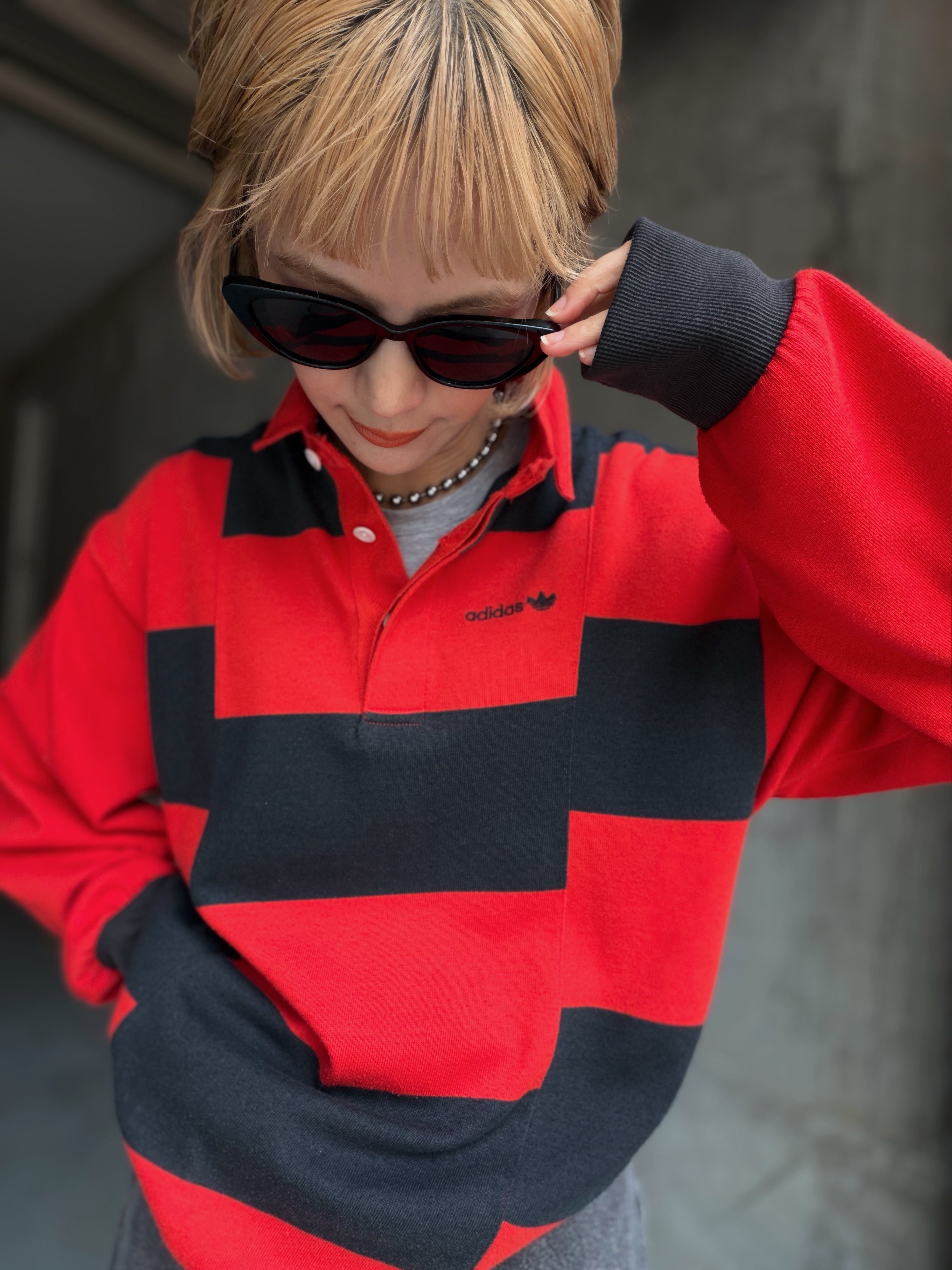 (CS2244)90’s adidas rugby shirt