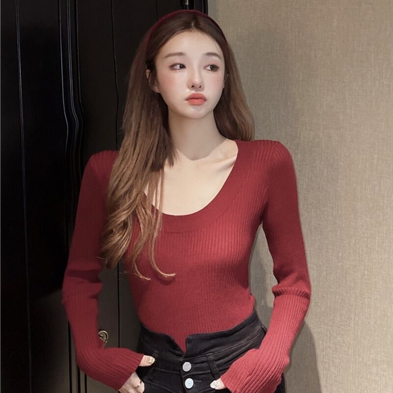 ニットセーター レディーススプリングスタイルショートシャツ トップス 春物 YY-ファッション19637137461