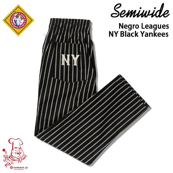 Chef Pants Semiwide Negro Leagues NY Black Yankees セミワイド UNISEX 男女兼用 Cookman クックマン イージーパンツ アメリカ