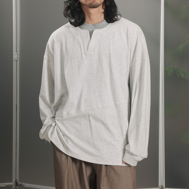 フェイクレイヤード パネルデザイン ライトスウェット a-1326