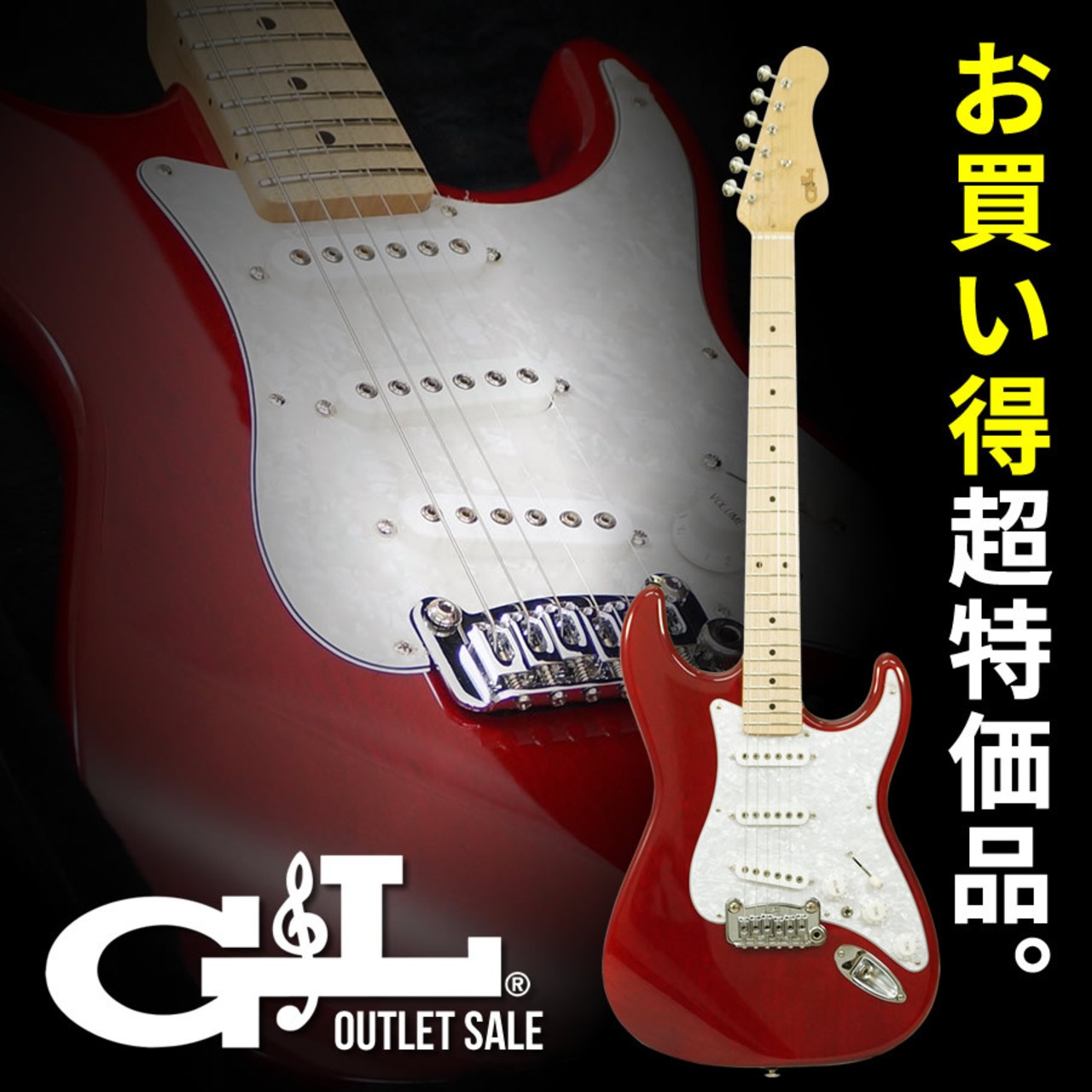 G&L USA 40th Anniversary S-500 (Clear Ruby Red/Maple) [アウトレットSALE特価]