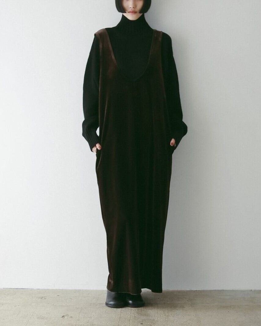 anuke(アンヌーク) Velour Uneck Onepiece | サウスオレンジ｜メンズ