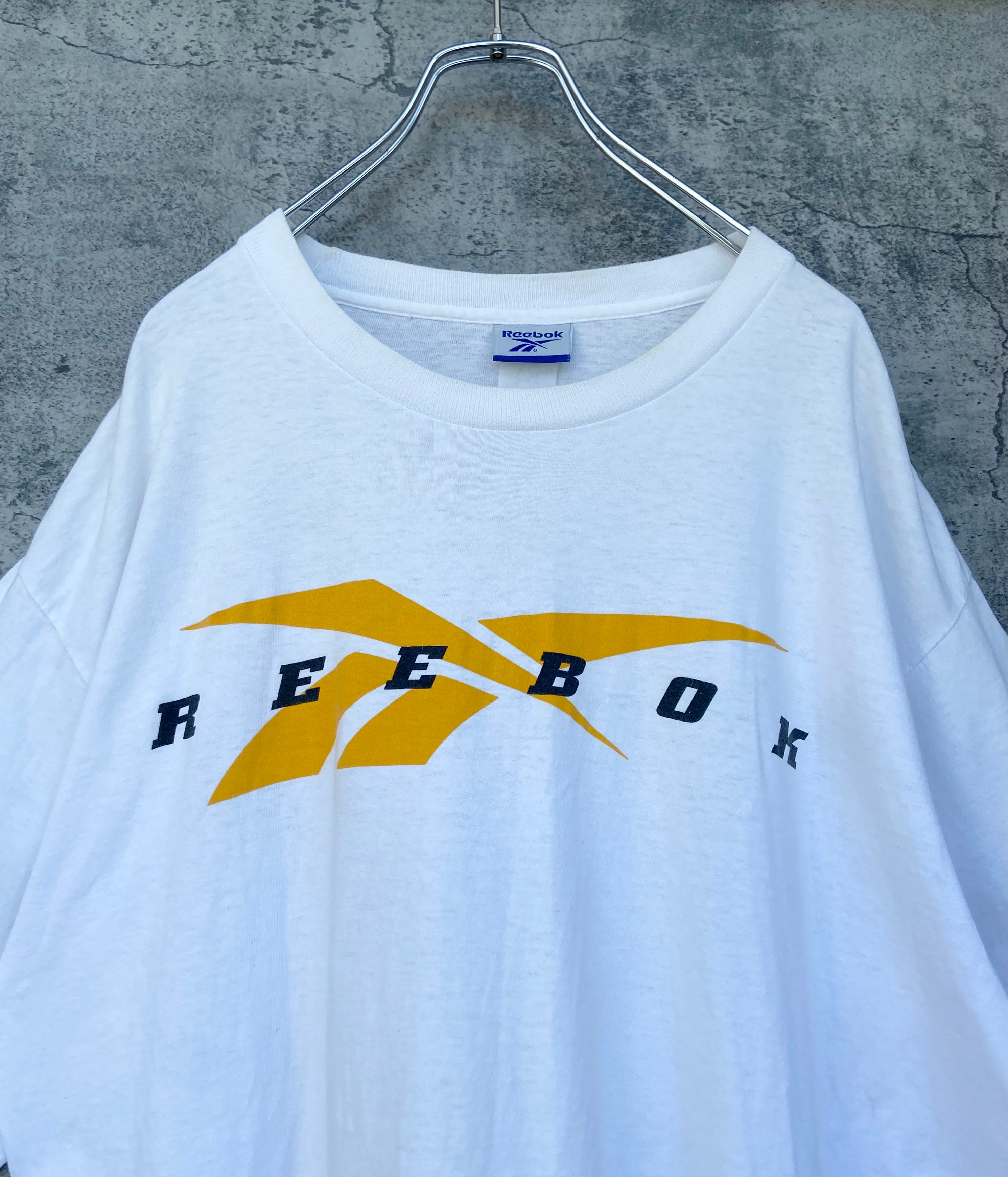 90s Reebok/リーボック ロゴTシャツ オーバーサイズ  白